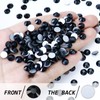 Briskbloom 1440PCS SS16 Crystal Glass Flatback Rhinestones, Black Flat Back