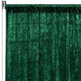 Emerald Green Velvet Drape/Backdrop Curtain Panel - (8' x 52") - 1 Count - Premium Quality & Elegant Design For Parties, Weddings & Home Decor