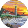 Tire Cover Central Lighthouse Guiding Lights Wheel Spare Tire Cover(Custom