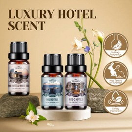 Hotel Diffuser Oils Gift Set - 6x10ML Luxury Fragrance Oil Blend, Hotel Scent Essential Oils Set for Diffuser, Candle, Soap Making Scents
