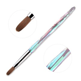 Rolabling Nail Art Brush Acrylic Brush Nail Pen with Symphony Diamond Handle Manicure Design Nail Art Tool (8#)