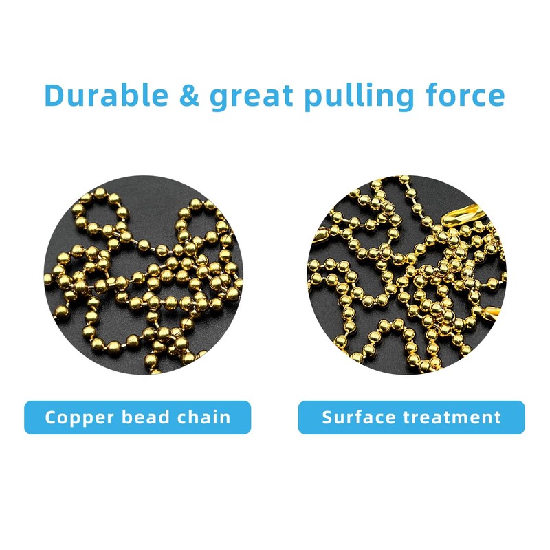 Ceiling Fan Pull Chain Extender, 12Feet 3mm Diameter Beaded Ball