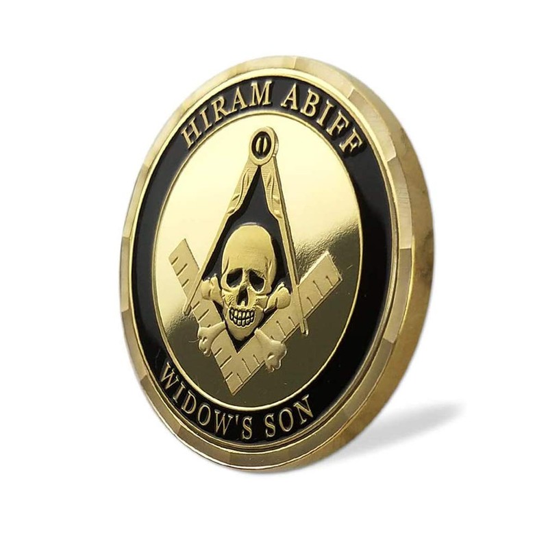 Masonic Challenge Coin Grand Master Hiram Abiff Widow’s Son Freemason