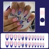 Press on Nails Medium Almond False Nails Butterfly Fake Nails