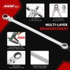 AKM TOOL 33 PCS Flex Head Ratcheting Wrench Set, Metric