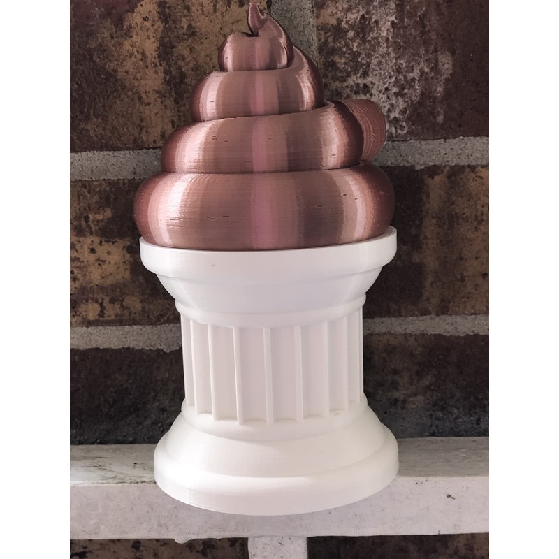 Znet3D Poop Emoji Trophy - Featuring Hand Painted Eyes &