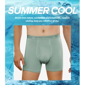 Natural Feelings Men's Underwear Viscose from Bamboo Boxer Briefs Underwear Pack for Men, Multicolor, X-Large