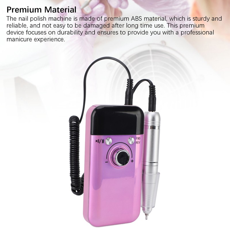 Electric Nail Drill Machine 0‑45000rpm Nail Polisher Rechargeable Nail Remover