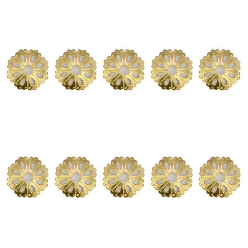Tiazza 10pcs Convex Round Brass Backplate Washers - Classical Furniture