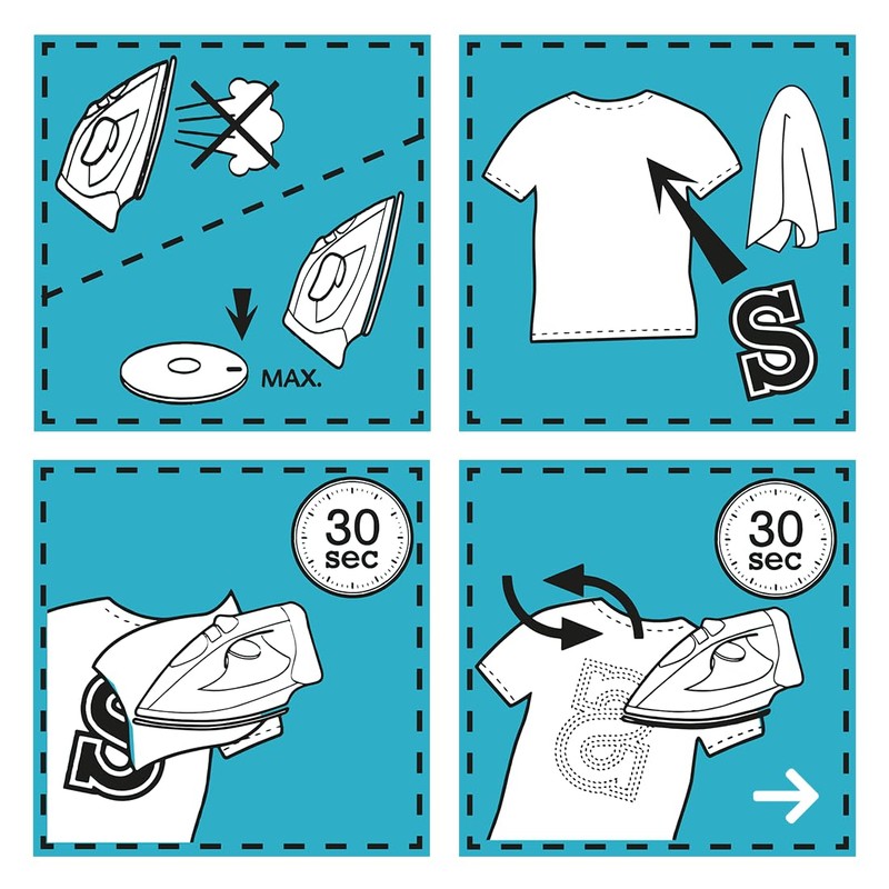 Iron on patches - Peace on earth - blue -