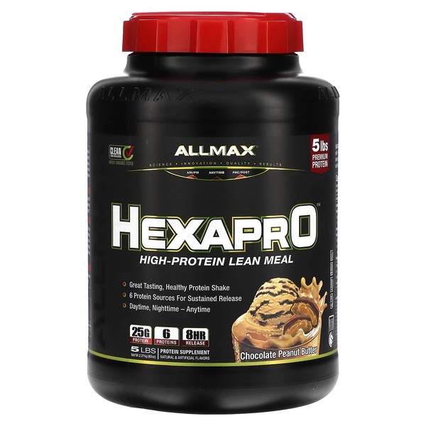 Hexapro High Protein Lean Wheat Chocolate Peanut Butter 5 lbs (2.27 kg) / Hexapro High 프로틴 린 밀 초코 피넛버터 5 lbs (2.27 kg)