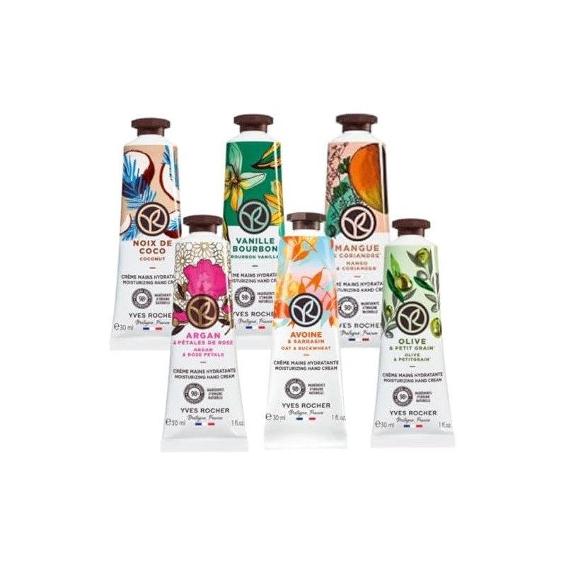 YVES ROCHER cremas de manos HIDRATANTES aromas ESTIMULANTES y RECONFORTANTES: