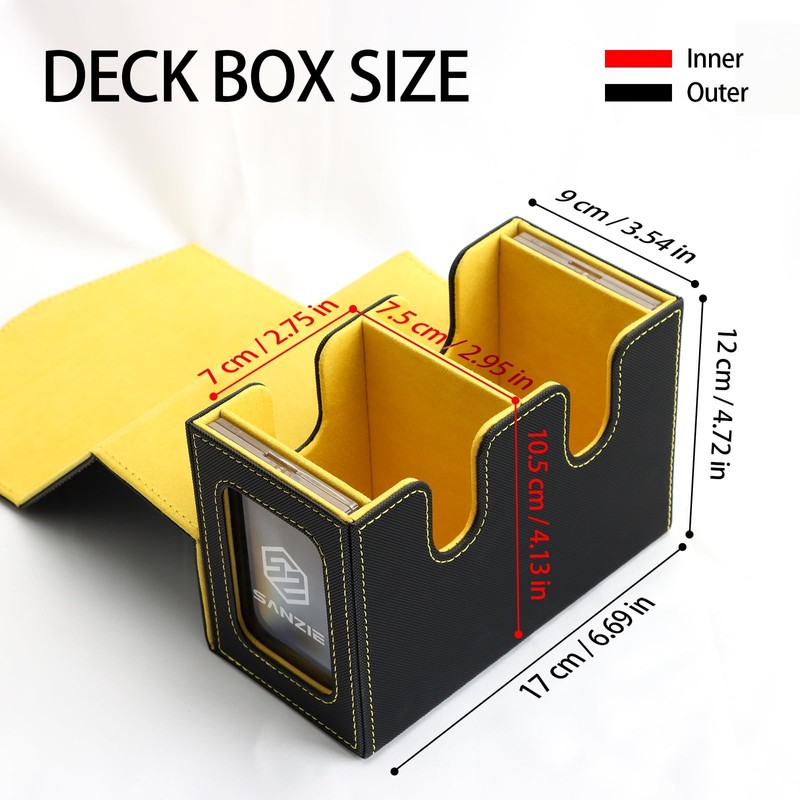 SANZIE Card Deck Box for MTG Commander Deck Box with