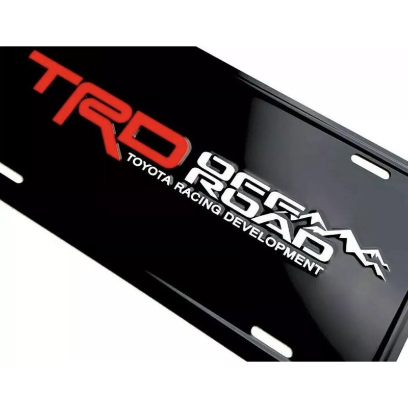 TRD OFF ROAD Embossed Aluminum License Plate Toyota Racing Development