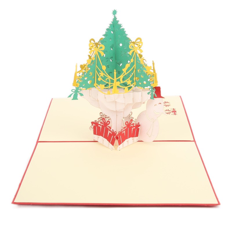 Greeting Card Three Dimensional Christmas Special Shape Decorative Paper with