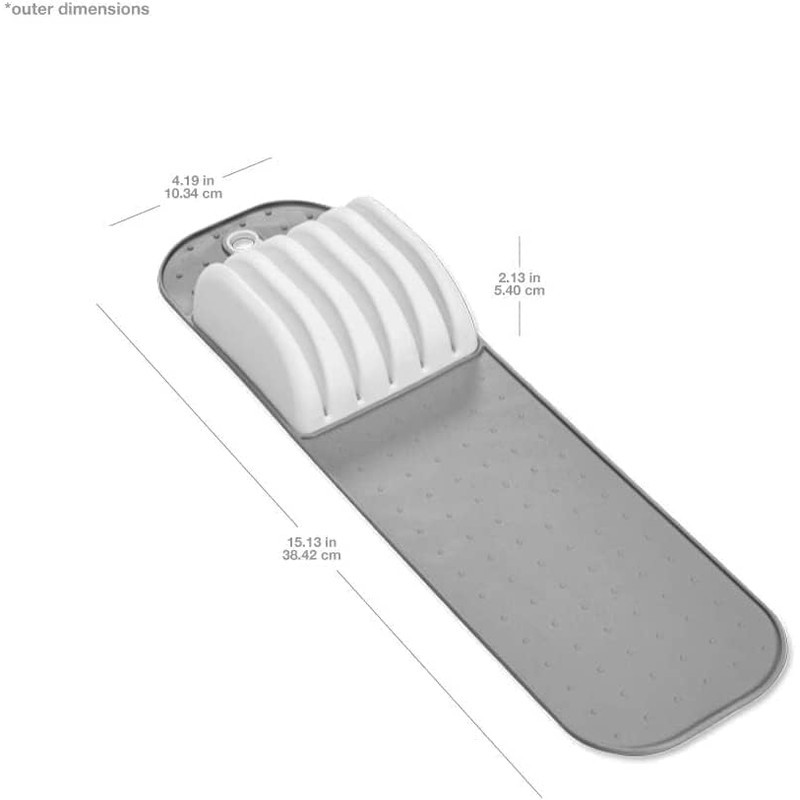 Madesmart Premium Antimicrobial Classic Small In-Drawer Knife Mat, Soft-Grip, Non-Slip