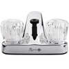 Dura Faucet DF-PL720A-CP RV Bathroom Faucet with Crystal Acrylic Knobs