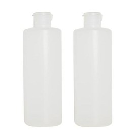 OHEETU 2Pcs 200ml Empty Refillable Plastic Clear Soft Tube Squeeze Bottle Jars with Flip Cover Makeup Sample Packing Storage Containers for Lotion Shower Gel Shampoo Toiletries