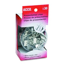 ACCO Presentation Clips, Assorted Sizes, Pack of 30 Clips - A7071138