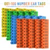 WMYCONGCONG 400 PCS 1-100 Plastic Livestock Ear Tag Animal Tag