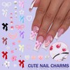 3D Nail Charms - 1000pcs Pearl Heart Star Moon Bowknot