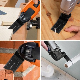 10 Pcs Oscillating Saw Blades, Wood Oscillating Multitool Quick Release Saw Blades, Flush Cut Universal Quick Release Multi Tool Blades, Oscillating Saw Blades for Hard Material