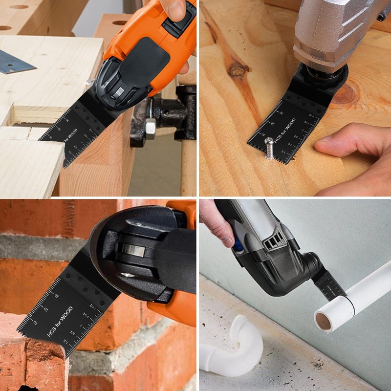 10 Pcs Oscillating Saw Blades, Wood Oscillating Multitool Quick Release