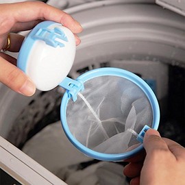 SHOP-STORY - Lint Remover - Floating Ball Reusable for Washing Machine - Blue