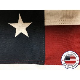 HEAVY-DUTY American Flag 3x5' -100% Made in the USA- Durable, Long Lasting, Polyester Fabric - Embroidered Stars, Sewn Stripes, 4 Rows of Lock Stitching on the Fly End, High Wind Usage-All Star Flags