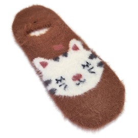 Vera Tucci LUXURY WOMENS COSY FLUFFY ANKLE SOCKS RMD2403-06-01 CAT