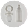 Silikonform Babyfläschchen Schnuller Fondant Backform für Polymer-Ton Tortendeko