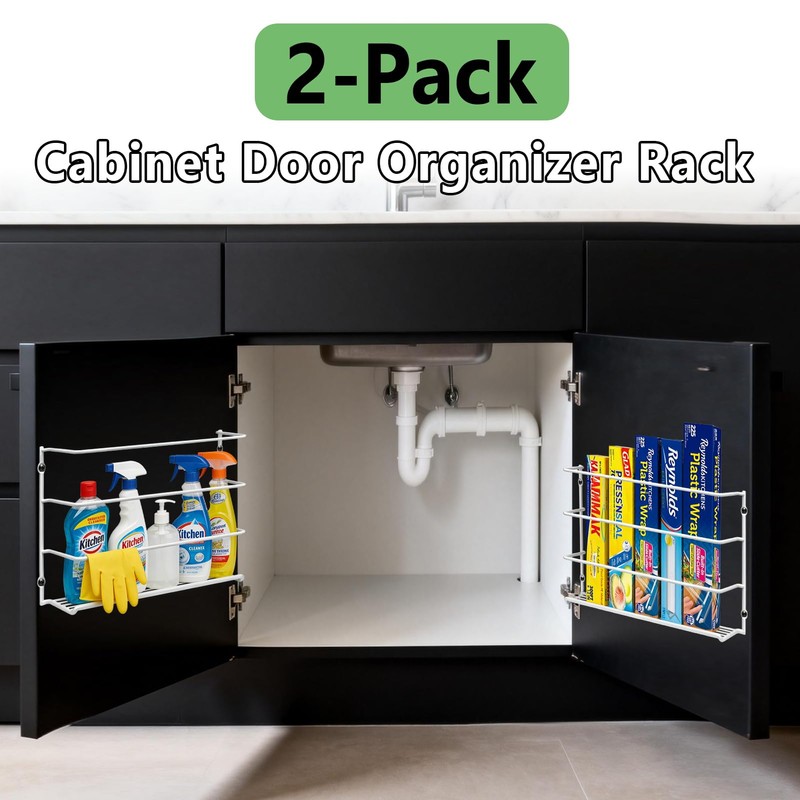 Premium 2-Pack Heavy Duty Kitchen Wrap Organizer, Extra Thick &