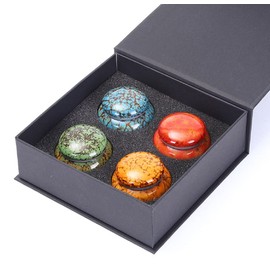 Youdear Memorials Small Urn for Human Ashes - 1.8" Handmade Urn - Beautiful Small Keepsake Urn - Mini Ceramic Urn - Holds Approximately 1.2 Cubic Inch of Ashes (Set of 4)