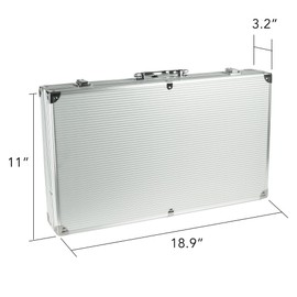 Arora Grilling Accessories, Grill Tools, BBQ Tools with Aluminum Carrying Case, Barbecue Tool Sets, 24-Piece