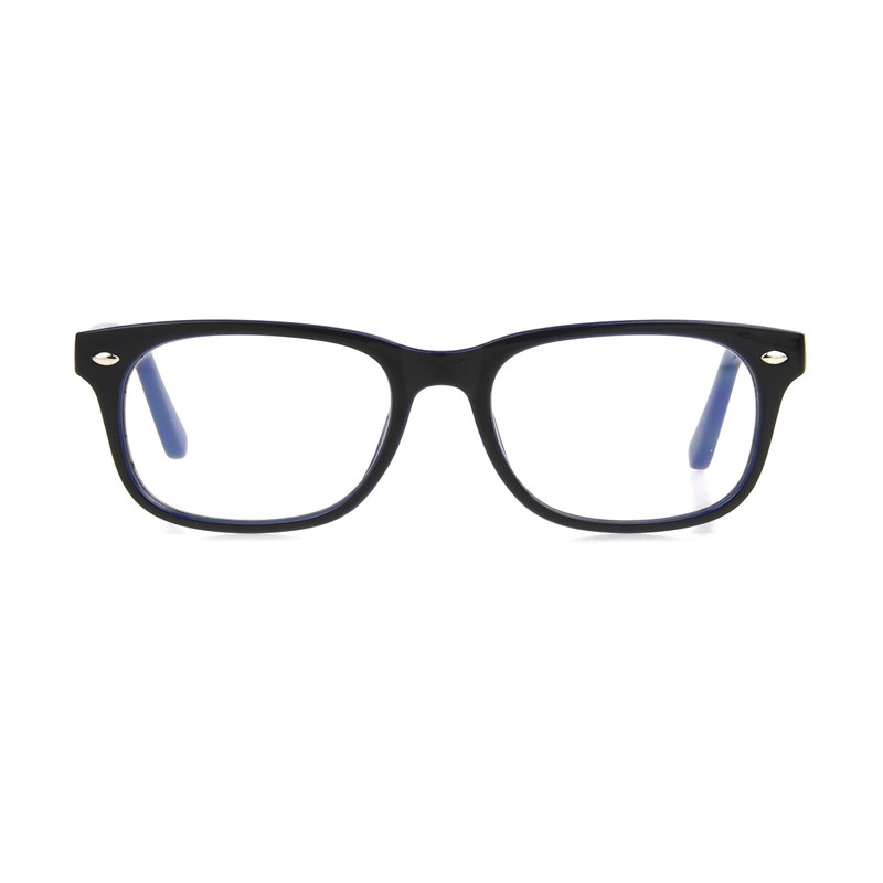 Foster Grant Billy Blue Light Glasses for Kids, Black/Blue