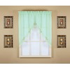 Today's Curtain, Emelia Embroidery Sheer Swag 38", Sage, 59" W