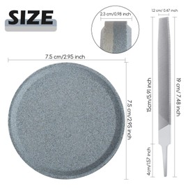 Axe File Sharpener Set, 120 and 240 Grit Multi Purpose Hatchet Axe Sharpening Stone and 7 Inch Rectangular Cut Axe File Tools, Axe Sharper Disk for Sharpening Dull, Blunt or Tired Edges