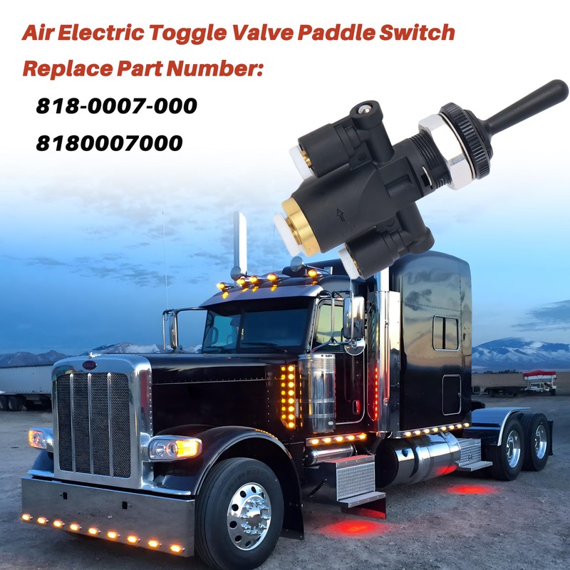 818-0007-000 Air Window Toggle Valve Switch 1/4 Compatible with Peterbilt