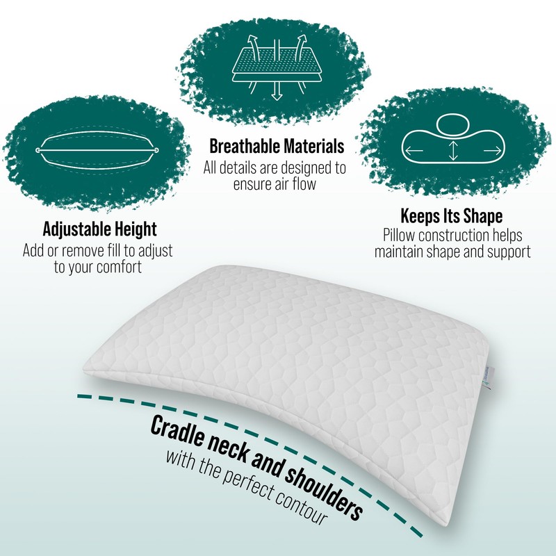 Ottomanson Pillow, 29" x 19", White D