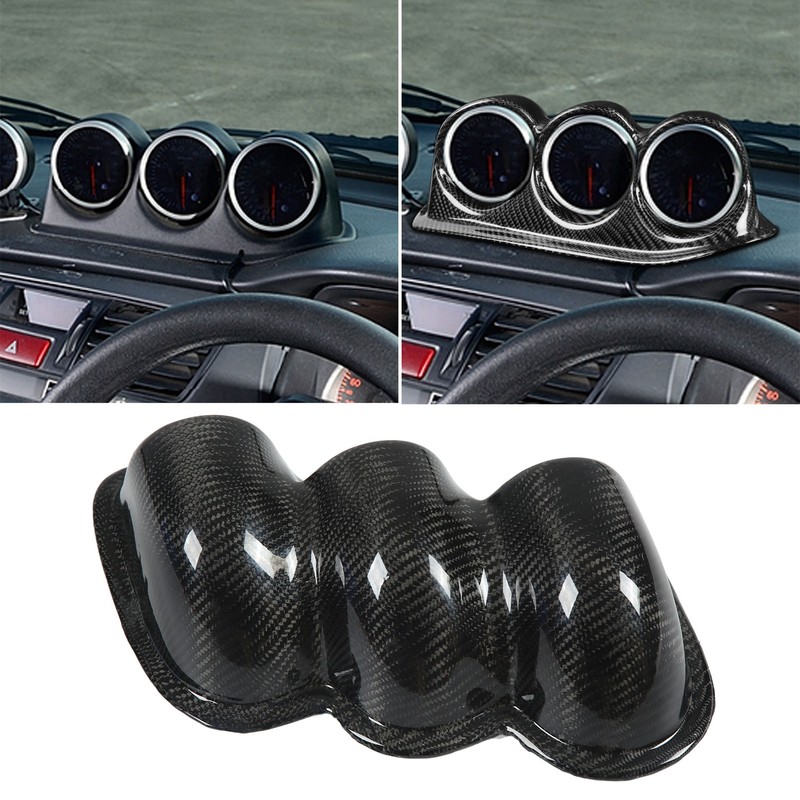 52mm Carbon Fiber Dash Board Triple Gauge Pod Holder Replacement