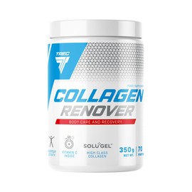 TREC Nutrition Collagen RENOVER 350g Cherry - Powder - Boost Joint Strength, Enhance Bone Health, and Rejuvenate Skin | Hydrolysed Collagen with Vitamin C for Optimal Regeneration