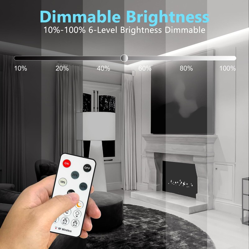 Wefomey White LED Strip Lights, 131ft Dimmable 24V LED Lights