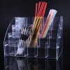 aoory Clear Acrylic Pen Holder Stationery Store Storage Brush Case