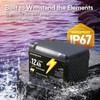 GOLDENMATE 12V 12Ah LiFePO4 Lithium Battery(2 Packs), 5000+ Deep Cycles,