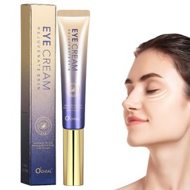 Retinol Eye Cream for Dark Circles and Puffy Eyes Eye Massage Roller, Anti Aging Under Eye Cream, Eye Tightener Serum, Anti Wrinkle Reduce Fine Lines, Brightening Moisturizing Eye Repair Cream