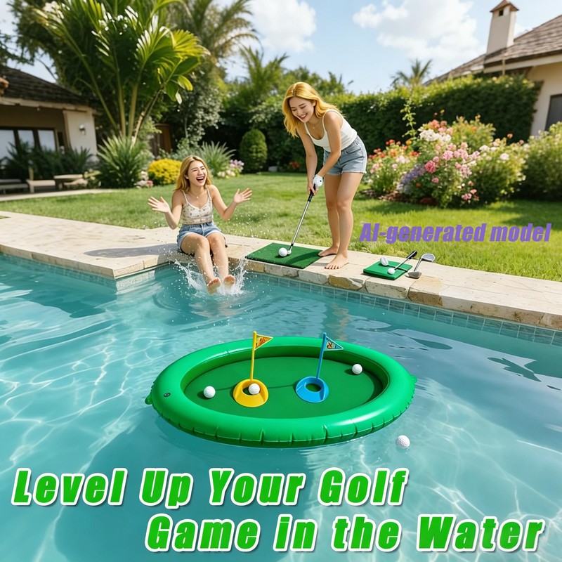 Inflatable Golf Pool Toys, Swimming Pool Game Floating Water Chipping
