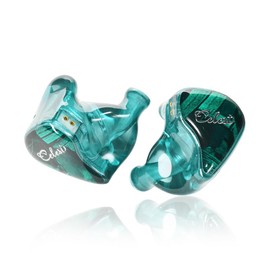 syeindunce Kinera Celest Wyvern Qing 10mm Dynamic Driver in-Ear Monitor Earphones, 1DD Wired Earbuds, HiFi IEM Headphones, Featuring 3D-Printed Semi-Custom Design Shell (Without Mic, Green)