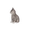 Hi-Line Gift Head-Tilting Grey Tabby Kitten Sitting