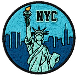 Statue of Liberty New York Patch for Clothes – Embroidered Iron on Patch for Backpack Jacket - Fabric Patches for Clothes Souvenirs & Gifts for Travelers ID45095