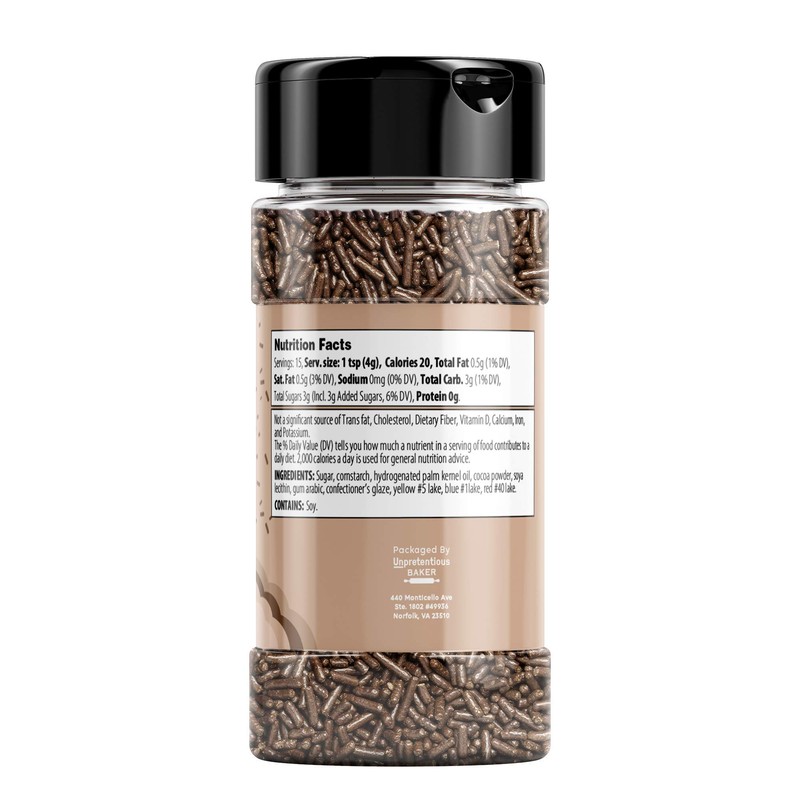 Chocolate Sprinkles By Unpretentious Baker (5 Tbsp) Rich & Real